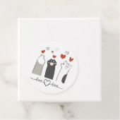 Adorable Fat Cat Finger Herzzeichen Geschenkanhänger (Beispiel)