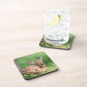 Adorable Fauna, die unter einem Baum liegt Getränkeuntersetzer (Rechte Seite)