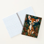 Adorable Fauna umgeben von Pinecones Notizblock (Innenseite)