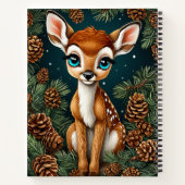 Adorable Fauna umgeben von Pinecones Notizblock (Rückseite)