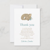 Adorable Fawn Baby Dusche Vielen Dank Dankeskarte (Vorderseite)