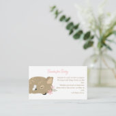 Adorable Fawn Girl Babydusche Begleitkarte (Stehend Vorderseite)