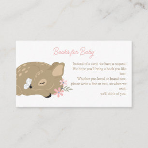 Adorable Fawn Girl Babydusche Begleitkarte
