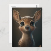 Adorable Fawn Postkarte (Vorne/Hinten)