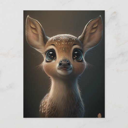 Adorable Fawn Postkarte (Vorderseite)