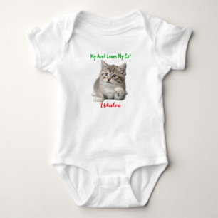 Adorable Feline Fan: Personalisiertes Cat-Foto Baby Strampler