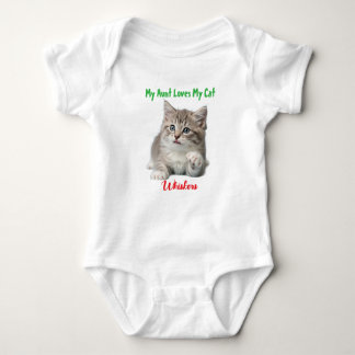Adorable Feline Fan: Personalisiertes Cat-Foto Baby Strampler