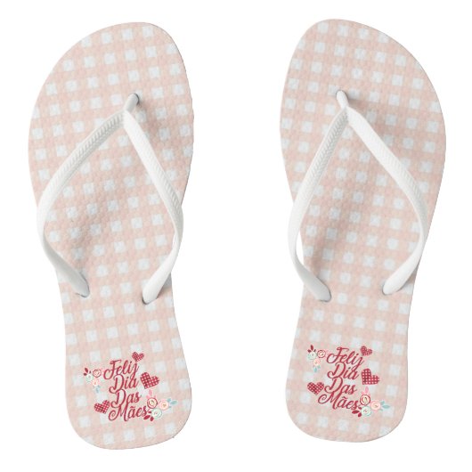 Adorable Feliz Dia Das Mães | Flip Flops Badesandalen (Fußbett)