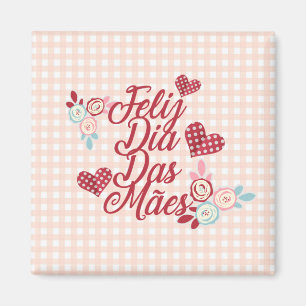 Adorable Feliz Dia Das Mães Magnet