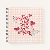 Adorable Feliz Dia Das Mães | Notebook Notizblock (Vorderseite)