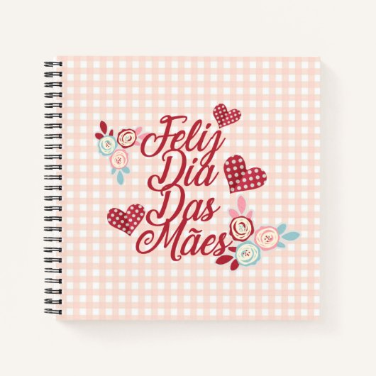 Adorable Feliz Dia Das Mães | Notebook Notizblock (Vorderseite)