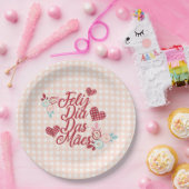Adorable Feliz Dia Das Mães | Papierplatte Pappteller (Party)