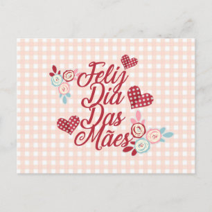 Adorable Feliz Dia Das Mães Postkarte