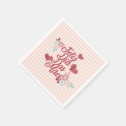 Adorable Feliz Dia Das Mães | Serviette (Ecke)