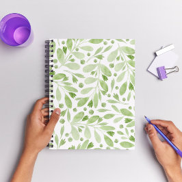 Adorable feminine Aquarellmuster Grüne Notizblock