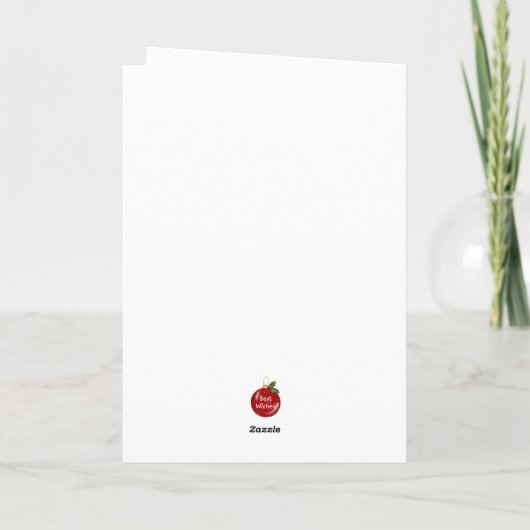 Adorable Ferret in Santa Hat Merry Christmas Card Karte (Rückseite)