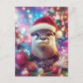 Adorable festliche Weihnachtsfeier Postkarte (Vorderseite)