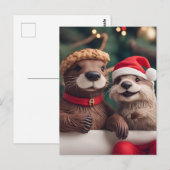 Adorable festliche Weihnachtsmänner Postkarte (Vorne/Hinten)