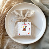 Adorable Firefighter Dino Geburtstag Geschenkanhänger