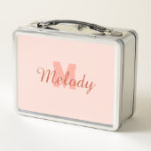 Adorable First Day of School Pattern Metall Brotdose (Rückseite)
