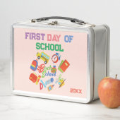 Adorable First Day of School Pattern Metall Brotdose (Beispiel)