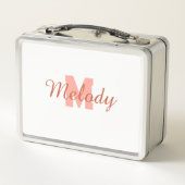 Adorable First Day of School Pattern Metall Brotdose (Rückseite)