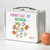 Adorable First Day of School Pattern Metall Brotdose (Beispiel)