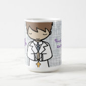 Adorable First Heilige Kommune brünetter Junge Kaffeetasse (Mittel)