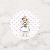 Adorable First Heilige Kommunion kleine Mädchen Konfetti (Klein Vorderseite)