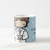Adorable First Heilige Kommunion Name blau Kaffeetasse (Mittel)