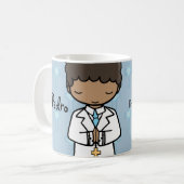 Adorable First Heilige Kommunion Name blau Kaffeetasse (Vorderseite Links)