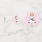 Adorable First Holy Communion Blonde Mädchenname Konfetti (Vorderseiten)