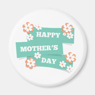 Adorable Floral Happy Mother Day   Magnet