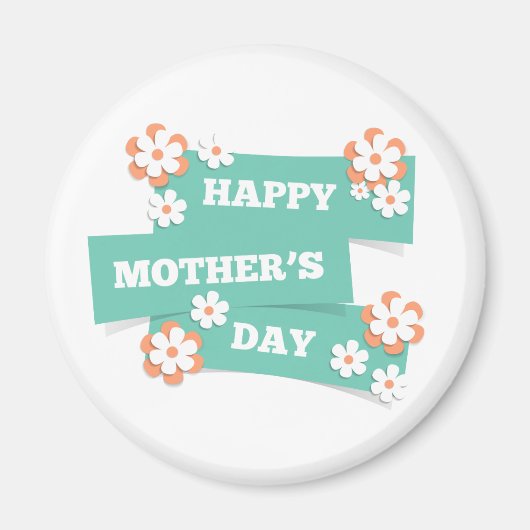 Adorable Floral Happy Mother Day | Magnet (Vorne)