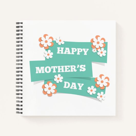 Adorable Floral Happy Mother Day | Notebook Notizblock (Vorderseite)