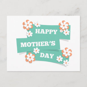Adorable Floral Happy Mother Day Postkarte