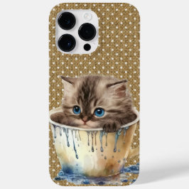 ADORABLE FLUFFWASSERFARBENKITTEN IN CUP Case-Mate iPhone 14 PRO MAX HÜLLE