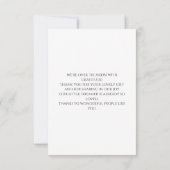 Adorable,fluffy baby wolf Baby Shower Dankeskarte (Rückseite)