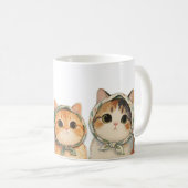 Adorable Fluffy Cat Lover Coffee Mug Kaffeetasse (VorderseiteRechts)