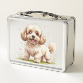 Adorable Fluffy Cockapoo Puppy Lunch Box  (Rückseite)