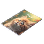 Adorable Fluffy Ginger Kitten, anpassbar Notizblock (Linke Seite)