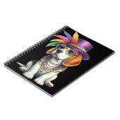 ADORABLE FLUFFY PUPPY HUND FÜR MARDI GRAS GESCHÜTZ NOTIZBLOCK (Linke Seite)