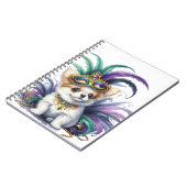 ADORABLE FLUFFY PUPPY HUND FÜR MARDI GRAS GESCHÜTZ NOTIZBLOCK (Linke Seite)