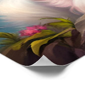 Adorable Fluffy Samoyed Welpen, Weltfrieden Poster (Ecke)