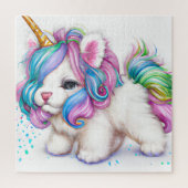 Adorable Fluffy Unicorn Puppy Puzzle (Vertikal)