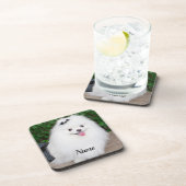 Adorable Fluffy White Puppy Dog Getränkeuntersetzer (Rechte Seite)