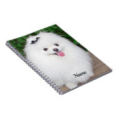Adorable Fluffy White Puppy Dog Notizblock (Rechte Seite)
