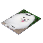 Adorable Fluffy White Puppy Dog Notizblock (Linke Seite)