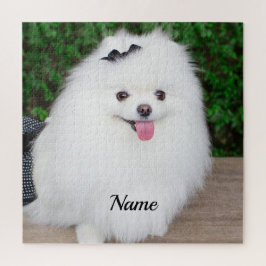 Adorable Fluffy White Puppy Dog Puzzle