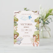 Adorable Forest Animal Birthday Einladung (Stehend Vorderseite)